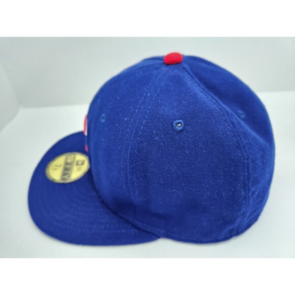 Chicago Cubs Fitted Hat Blue New Era 59Fifty Size 7 1/8 MLB Authentic Collection - Picture 4 of 10